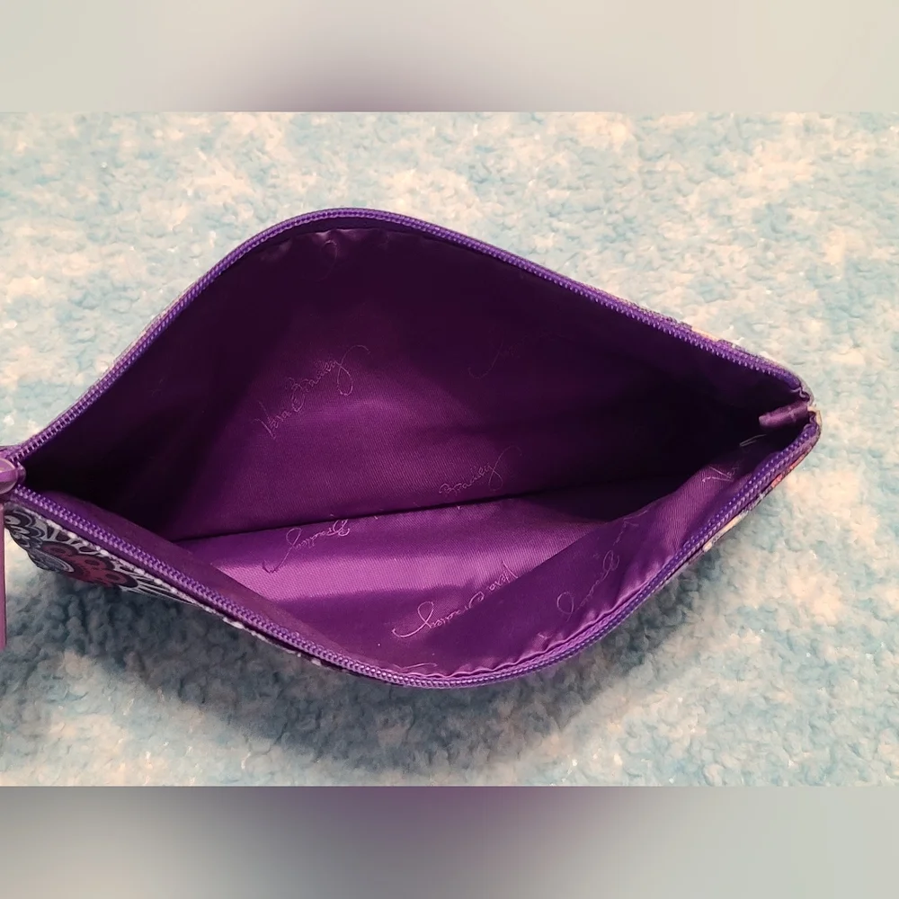 Vera Bradley Pencil Pouch in Retired Lilac Tapestry Pattern